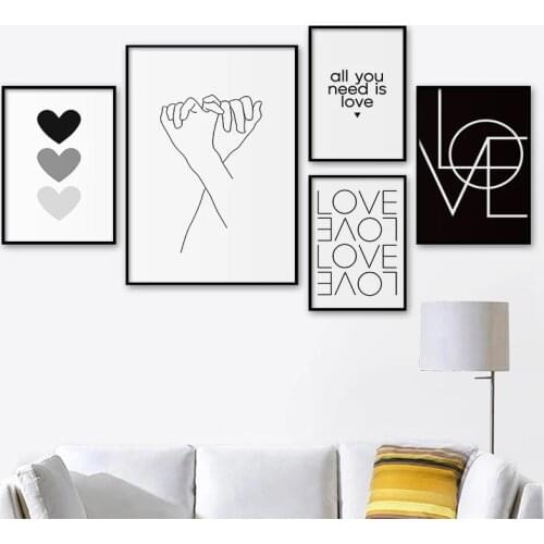 Minimalist Style Canvas Print Decorative Painting Nordic Wall Art Poster Bedroom Wall Pictures for Living Room