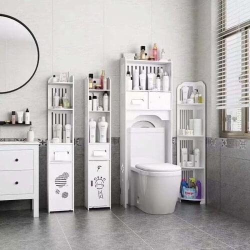 600 Bathroom shelf free punching toilet cabinet toilet floor bathroom shower storage rack