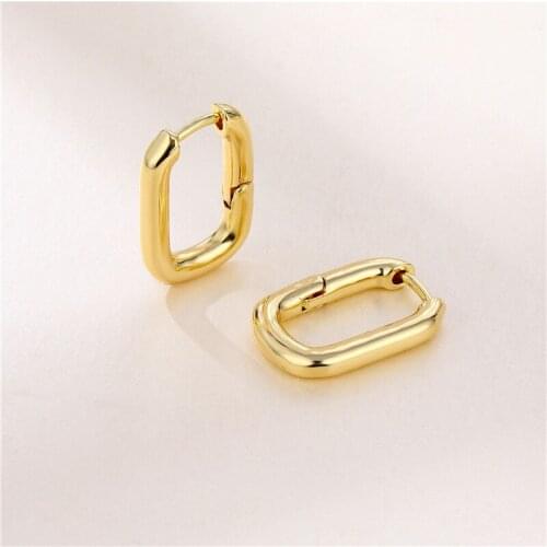 Style Punk Earrings Metal Alloy Gold Color Minimalist Huggie Earrings for Women Crystal Flower Heart Brincos Hip Hop Jewelry
