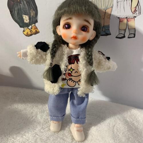 16CM BJD Dolls Diy Fashion Clothes Dresses Makeup Face Baby Wig With Shoes Girls Doll Toy Children Gift