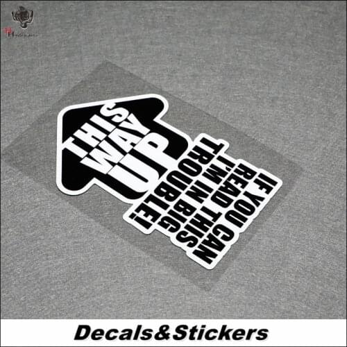 NO.L187 This Way Up Hella Flush 3M Reflective Modified Stickers Car Glass Waterproof MOTO GP Decals Racing Motorcycle