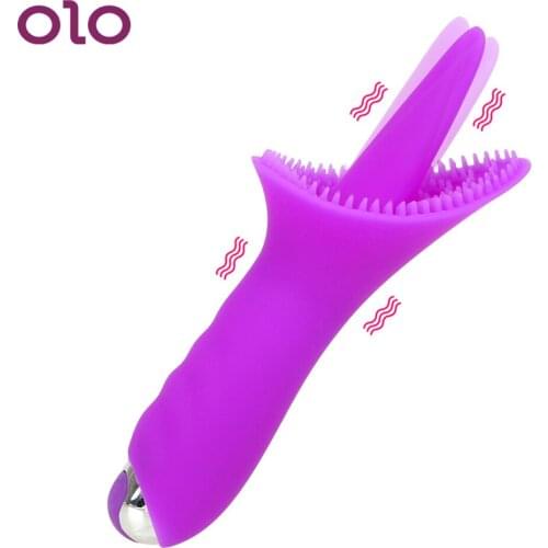 OLO Vagina Massage Tongue Vibrator Oral Licking Pussy Clitoris Stimulator Female Masturbator 10 Speed Sex Toys for Women