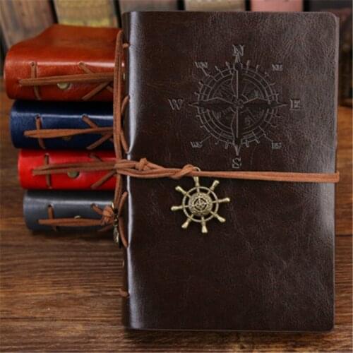 Vintage Notebook Diary Notepad PU Leather Spiral Literature Note Book Paper Replaceable Journal Planners School Stationery Gift