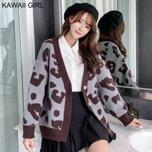 Winter Sweater WomenS Autumn Wear V-Neck Long Sleeve Knitted Cardigan Coat Korean Loose Wind Thick Sweater Jacket Female 2020