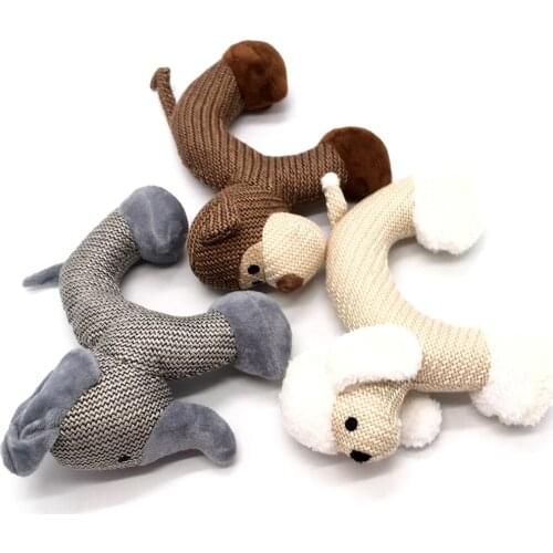 Pet Chew Toy Squeaker Toys Dog Toy Squeaky Plush Sound Animal Shape Molar Toy Pet Tough Sound Training Treat Dog Toy Clean Teeth