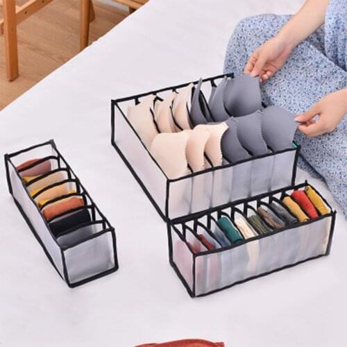 1/3pcs New Underwear Bra Organizer Storage Box 2 Colors Drawer Closet Organizers Boxes For Underwear Scarfs Socks Bra Hot Sale