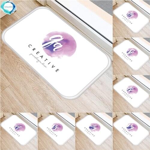 1 Pcs 40x60cm Creative Letter Doormat Welcome Home Entrance Floor Rug Non-slip Doormat Kitchen Bathroom Mat Outdoor Letter Mats