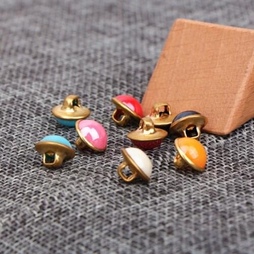 10PCS Metal Bottom Sewing Pearl Buttons Acryl Hand Made Rhinestone Buttons Decorative Buttons For Clothing