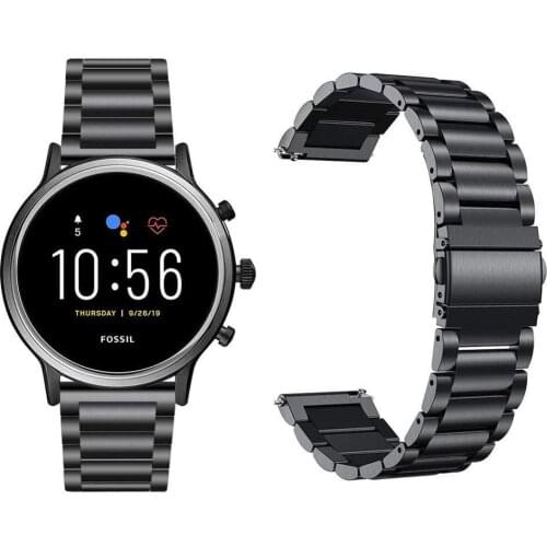 22mm Stainless Steel Band For Fossil Mens Gen 5 Carlyle 46mm Wristband Metal Magnetic Release Strap For Samsung Gear S3 Classic