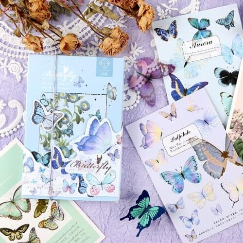 30 Sheets/Set Beautiful Butterfly and Flower Postcard DIY Message Greeting Cards Birthday Gift Card