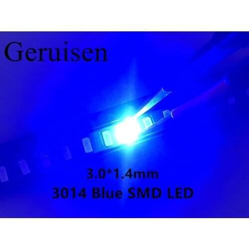 3014 Blue SMD Led High brightness emitting 3014 LED emitting diodes 20MA Forward Voltage:3.0-3 .3V 0.1W 220~250mcd Patch 500PCS