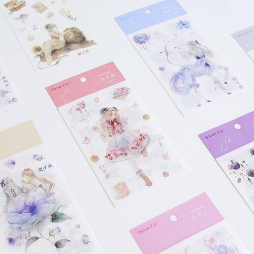 4 Sheets/Set Creative Twelve Constellations Decorative Stickers DIY Scrapbooking Stationery Planner Stickers