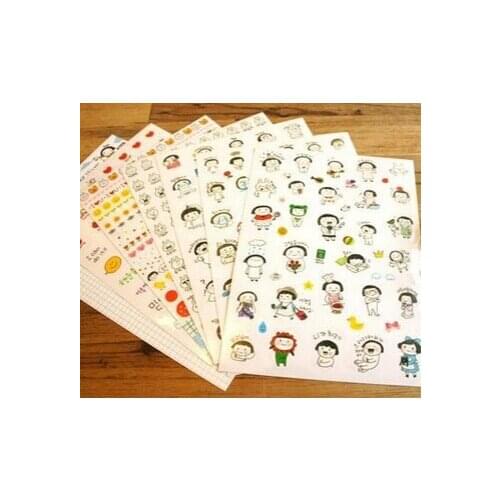 6pcs/lot Funny Korea Happy Day series PVC sticker set Decoration label Phone aticker