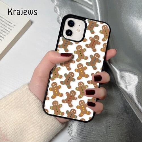 Krajews Gingerbread coque Phone Case for iPhone 12 mini 5 5c 6 6S 7 8 PLUS X XS XR 11 PRO MAX SE 2020 Back Cover Funda Shell