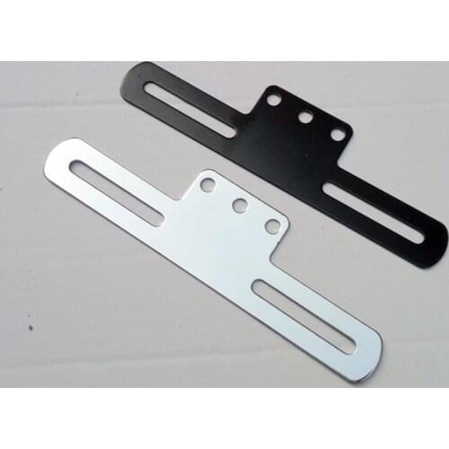 Chrome/Black Motorcycle License Plate Holder Tail Rear Light Bracket Mount For Honda Kawasaki Yamaha Suzuki Street Bike Custom