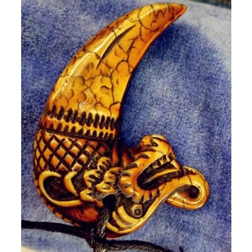 China ancient fine fine pattern dragon teeth