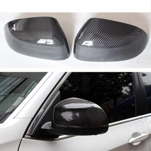 Dry Carbon Fiber Mirror Cover Caps Fit For BMW X3 F25 X4 F26 X5 F15 X6 F16 2014- 2019 Replace Style & Add On Style