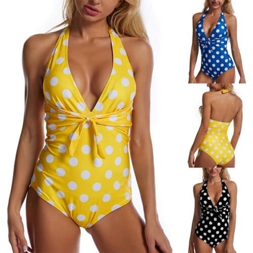 Summer Retro Polka Dot Print High Waist Fashion Swimsuit
