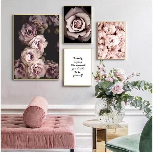 Hot Selling Rose Plants Modern Decorative Picture Canvas Painting Wall Poster For Living Room Bedroom Dining Room Home Decor