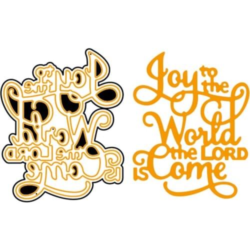 Joy to the World the Lord Is Come Stencil Metal Cutting Dies Cut DIY Scrapbooking Crafts Supplies Paper Cards Dies New 2018 Die
