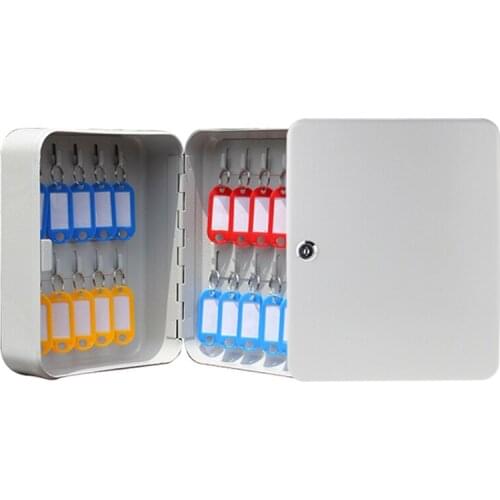 Wall Mounted Key Cabinet Password Lock Security Keybox Storage Box Contains 20 key card For Company Home Office
