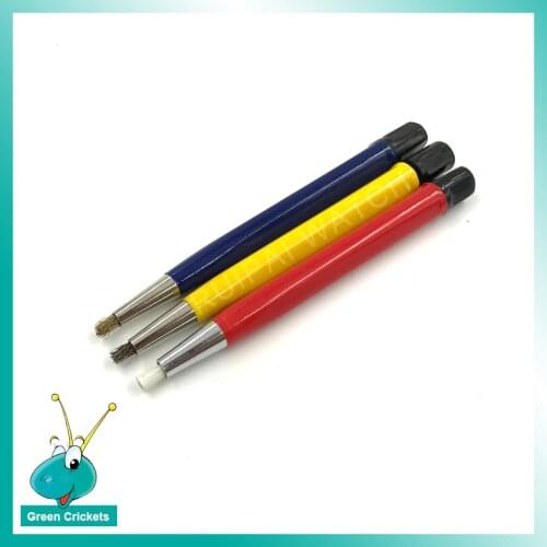 Wholesale 3pcs/lot Brush Pens Glass Fiber / Brass / Steel Brush Sticker Pen shape Watch Parts Polish and Rust Clean Removal Tool