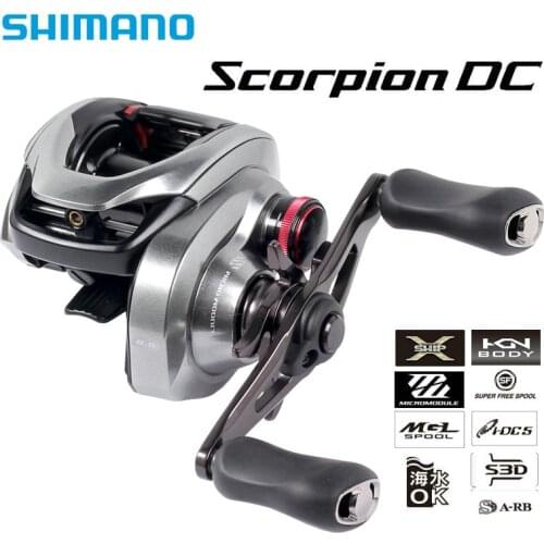 Original 2021 New SHIMANO SCORPION DC 150 151 150HG 151HG 150XG 151XG MGL Spool Low profile baitcast fishing reel
