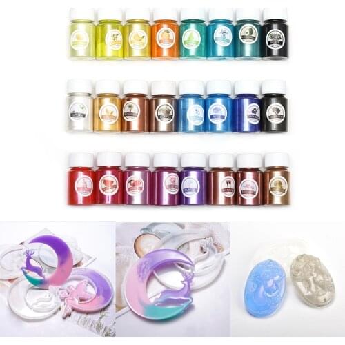 20ml Pearlescent Mica Powder DIY Handmade Dye Pearl Pigment Epoxy Resin Glue Pigments Material For Silicone Mold Jewelry Making