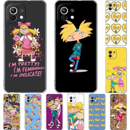 Clear Case for Xiaomi Mi Poco X3 NFC M3 11 10T Lite Phone Soft Cover Note 10 Pro 9T Transparent Celular Capa Hey Arnolds Cartoon