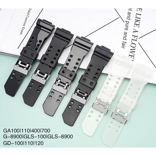 Rubber Replacement Watch Strap for Casio G-Shock GA-100/110/120/150/400/700 GD-100/110/120 GW-8900 GLS-100 Resin Band Bracelet