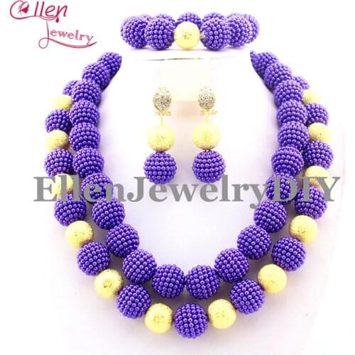 Luxury Indian african Beads Jewelry Set nigerian Wedding beads Jewelry Sets African beaded Jewelry Sets Free Shipping E1077