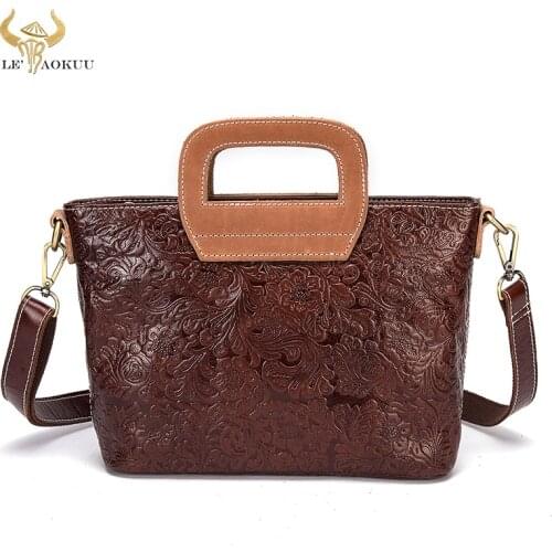 Soft Real Leather Luxury Brand Ladies Female Coffee Shopping Purse And Handbag Over The Shoulder bag Women Design Tote bag 8277