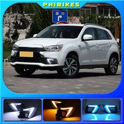LED DRL Daytime Running Lights Turn Signal Lamp Dual Color Pair for Mitsubishi Outlander Sport ASX RVR 2016 2017 2018 2019