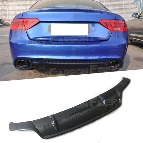 Carbon Fiber Rear Diffuser Lip Spoiler for Audi A5 RS5 2012-2016 Rear Lip Bumper Plate Protector Car Styling