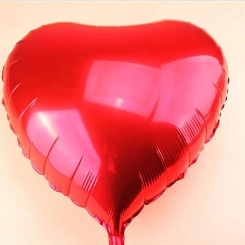 10pcs/lot Aluminum film balloon Rose gold and aluminum film balloon scene decoration 18 inch heart-shaped rose
