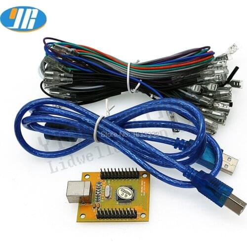 2 Player Arcade USB Controller PC PS3 Encoder Arcade Joystick Controller JAMMA MAME Multicade Keyboard