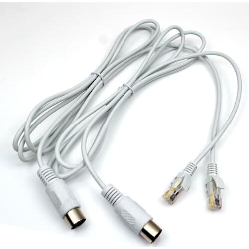 2 Pieces Replace Cable Breast Care Vacuum Cup Wire Replacement 180CM 8 cores with Crystal Head For EMS Microcurrent Vibration