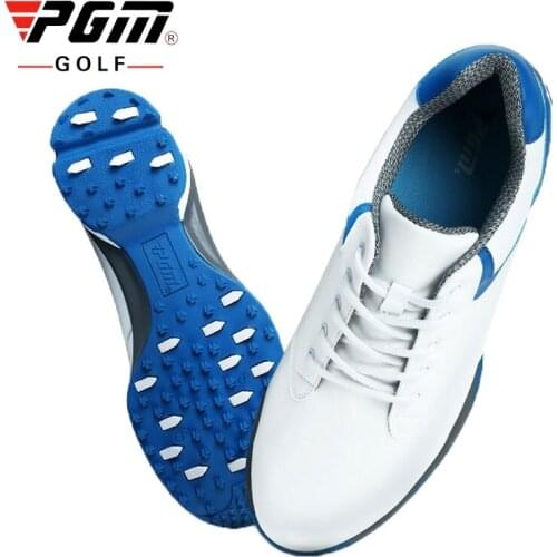 2020 Pgm Golf Shoes Mens Leather Waterproof Fixed Nail Shoes Breathable Anti-Slip Sneakers For Men Plus Size AA10092