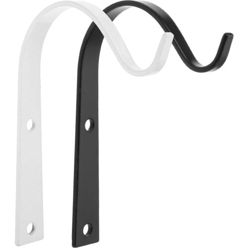 3 inch Flower Plant Pot Basket Hook Bending Iron Flowerpot Plant Outdoor Basket Hanger Hanging Bracket Garden Decor 8/6/4/2/1 pc