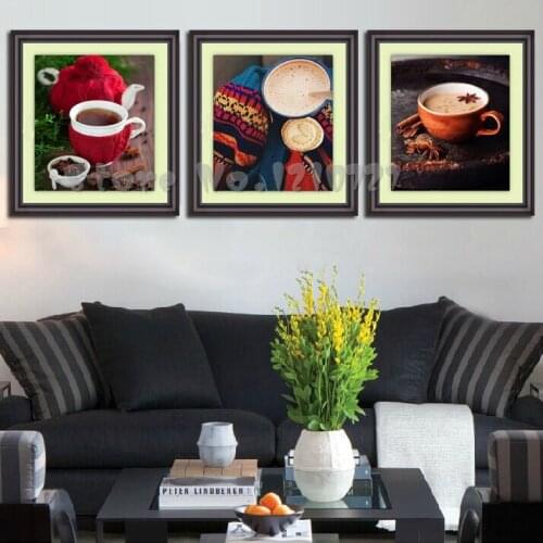 The Diamond Embroidery Coffee Cup 3d Diamond Painting Cross Stitch Full Drill Rhinestones Painting Needlework Diamond Mosaic