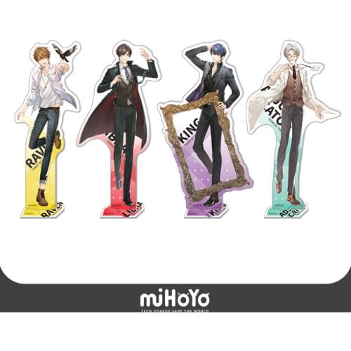 Anime Tears of Themis Vilhelm Marius Raven Libra Stand Figure Model Plate Toys Cosplay Desk Decor Cartoon Double-Sided Xmas Gift