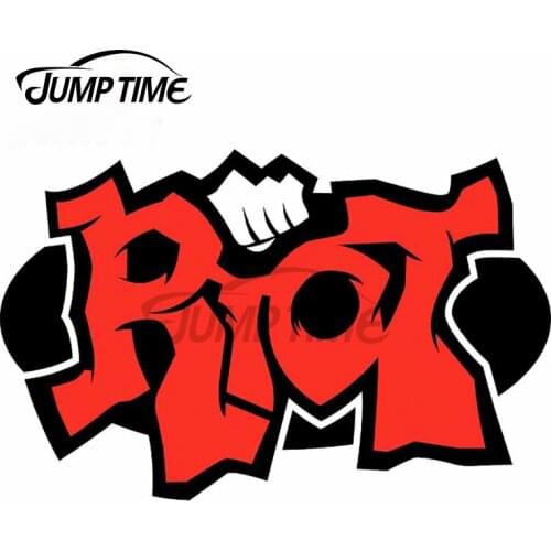 Jump Time 13 x 8.6cm For Riot Car Decal Bumper Window Vinyl Car Sticker Personality for VAN RV SUV Waterproof