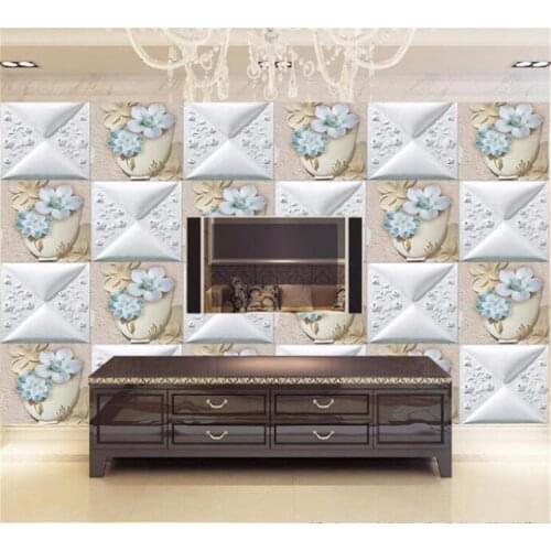 Beibehang Custom wallpaper 3D mural photos upscale European pattern mosaic dream wall soft pack living room decorative painting