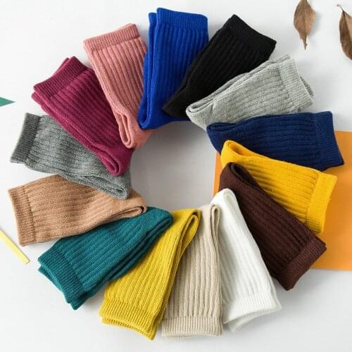 10pair C739 Childrens socks wholesale new candy color cotton heap heap baby socks Color random Long Socks