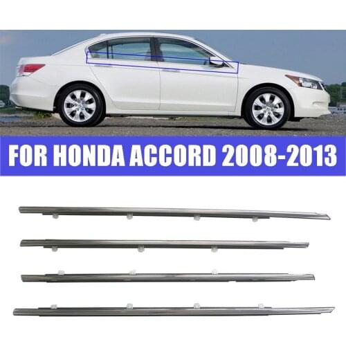 Chrome Outside Window Door Belt Weatherstrip Weather Strip Outer Seal Trim For Honda Accord 2008 2009 2010 2011 2012 Accessories