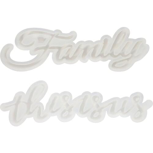 "this Is Us" "family" Letter Diy Crystal Epoxy Resin Mold Resin Decorative Craft Mould Decoration Home Furnishings