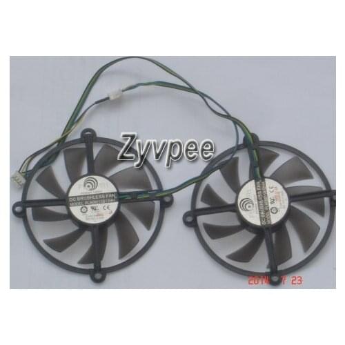 PLA08015B12HH PLB07010D12M 12V 0.35A 4Wires Cooling Fan a set of 2pcs
