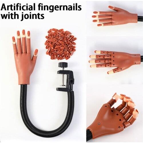 Manicure Training Hand Practice Manicure Hand Nail Practice Hand Training Arm Bend Hand Mannequin Acrylic Nail Artificial Hand