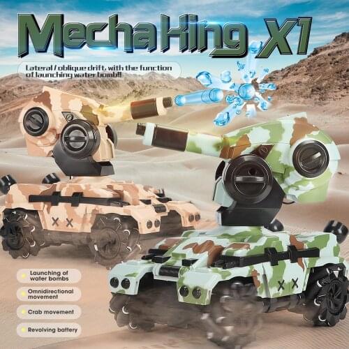 Rc Tank Fighting Drifting Water Bomb Tank 2.4G Remote Control Tank Model Funny Toy For Boy Girl