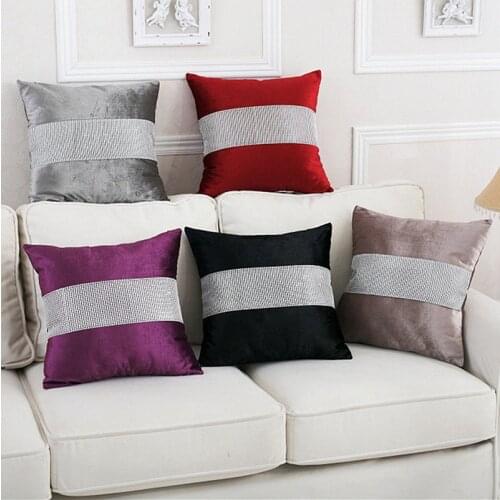 Luxurious Velour with Diamond Pillow Cover Cushion Cover Shining Home Decor Pillow Decorative Throw Pillows Pillow Case